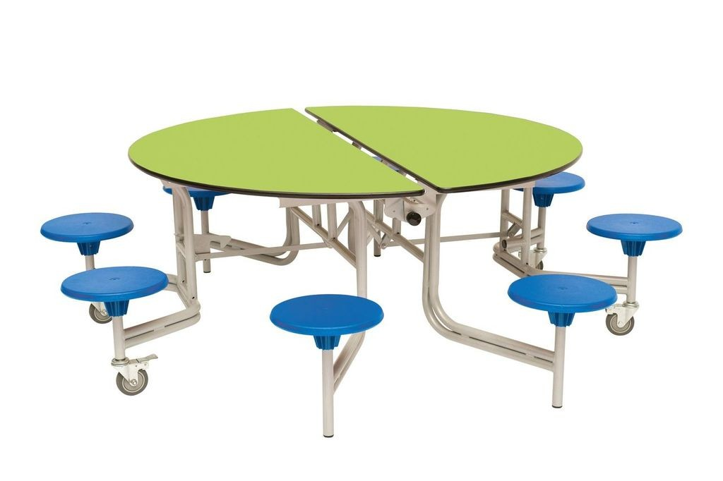 Eight Seat Round Mobile Folding Table