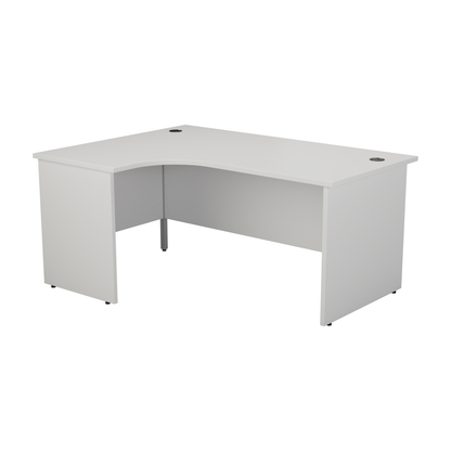 Panel Left Hand Radial Desk | 1800X1200 | White /White