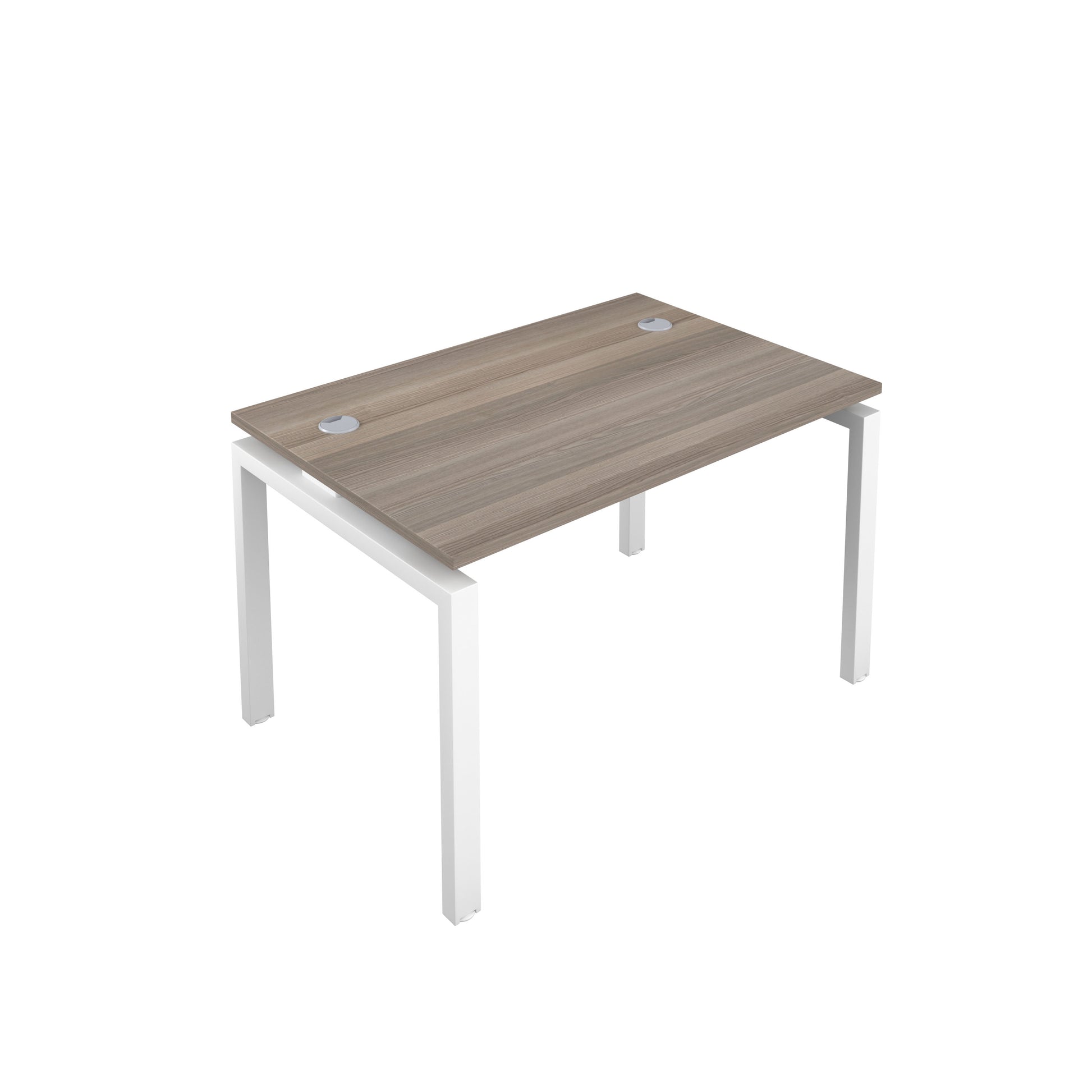Telescopic Bench with Cable Ports: 1 Person | 1200 X 800 | Grey Oak/White