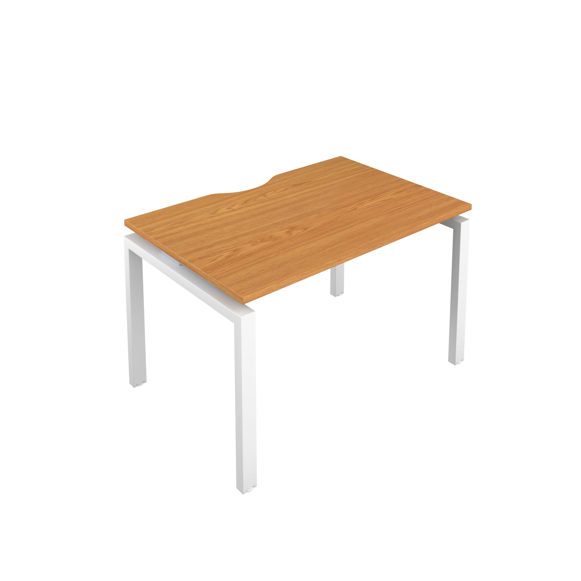 Telescopic Sliding Bench with Cut Out: 1 Person | 1200 X 800 | Nova Oak/White