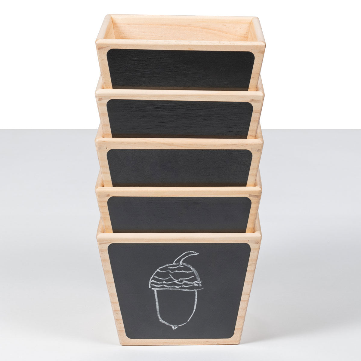Wooden Sorting Pots Pack of 5