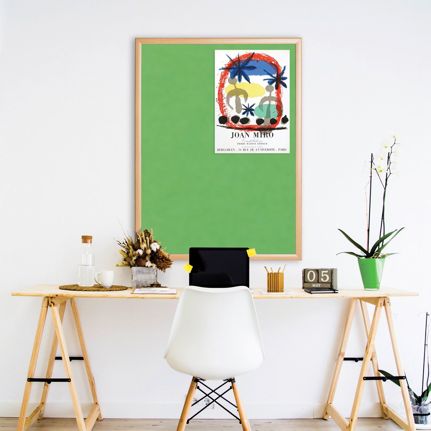 Eco-Friendly ColourPlus Noticeboard - Light Oak Effect Frame