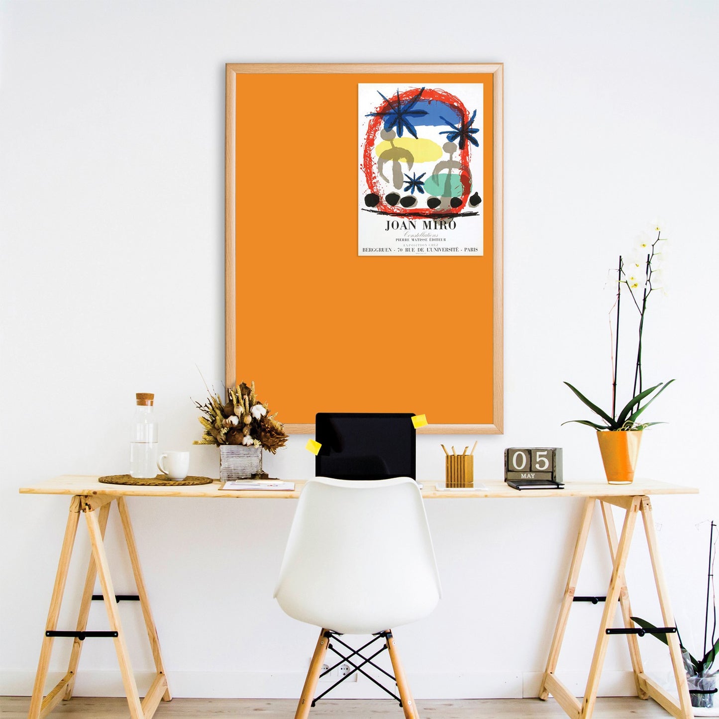 Eco-Friendly ColourPlus Noticeboard - Light Oak Effect Frame