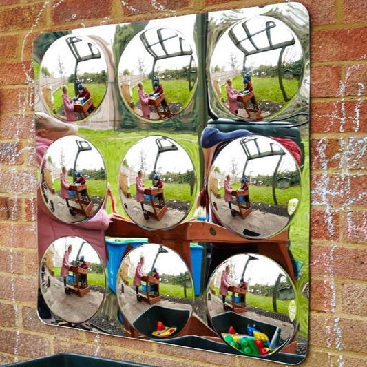 Giant 9-Dome Acrylic Mirror Panel - 780mm