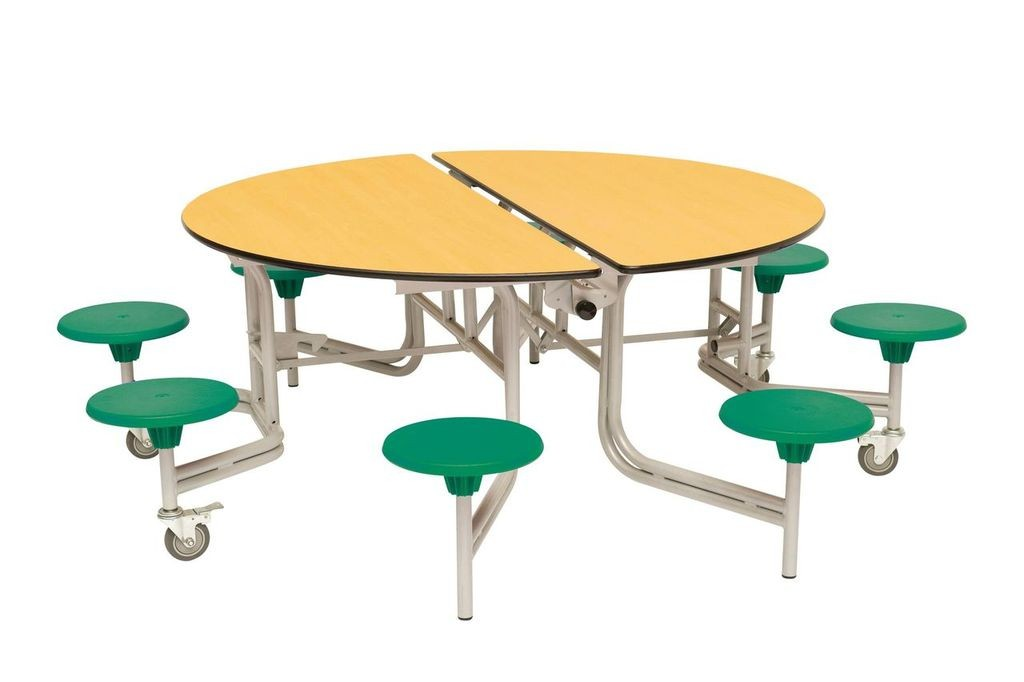 Eight Seat Round Mobile Folding Table