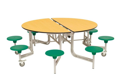 Eight Seat Round Mobile Folding Table