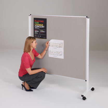 Height Adjustable Mobile Noticeboard