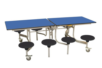 Eight Seat Rectangular Mobile Folding Table