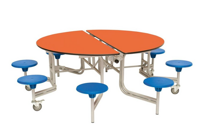 Eight Seat Round Mobile Folding Table