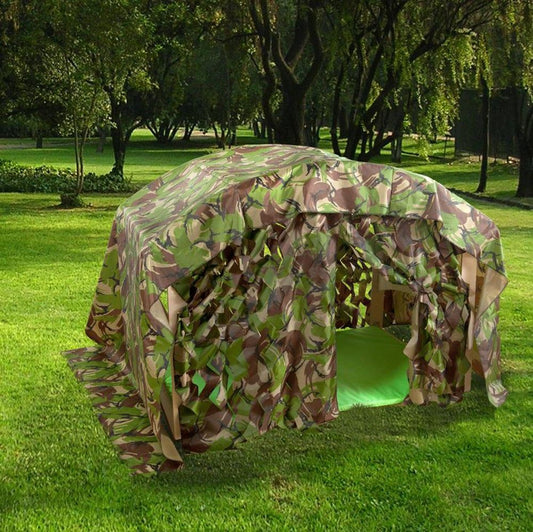 Millhouse Early Years Indoor/Outdoor Folding Den plus Camouflage Den Kit