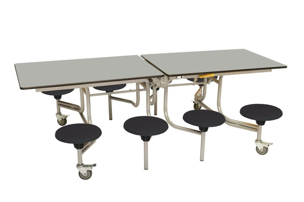 Eight Seat Rectangular Mobile Folding Table