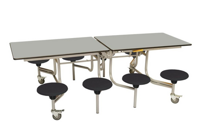Eight Seat Rectangular Mobile Folding Table