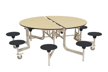 Eight Seat Round Mobile Folding Table