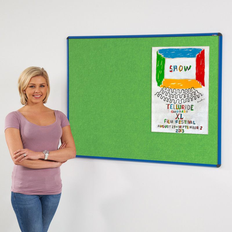 Shield Resist-a-Flame Eco-Colour Noticeboards (Blue Frame)