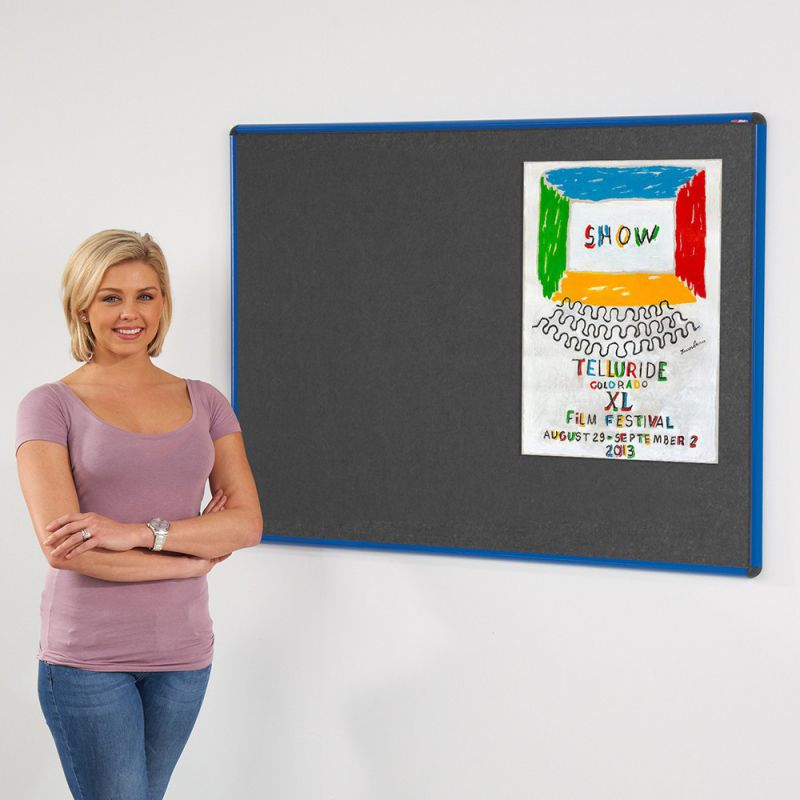 Shield Resist-a-Flame Eco-Colour Noticeboards (Blue Frame)