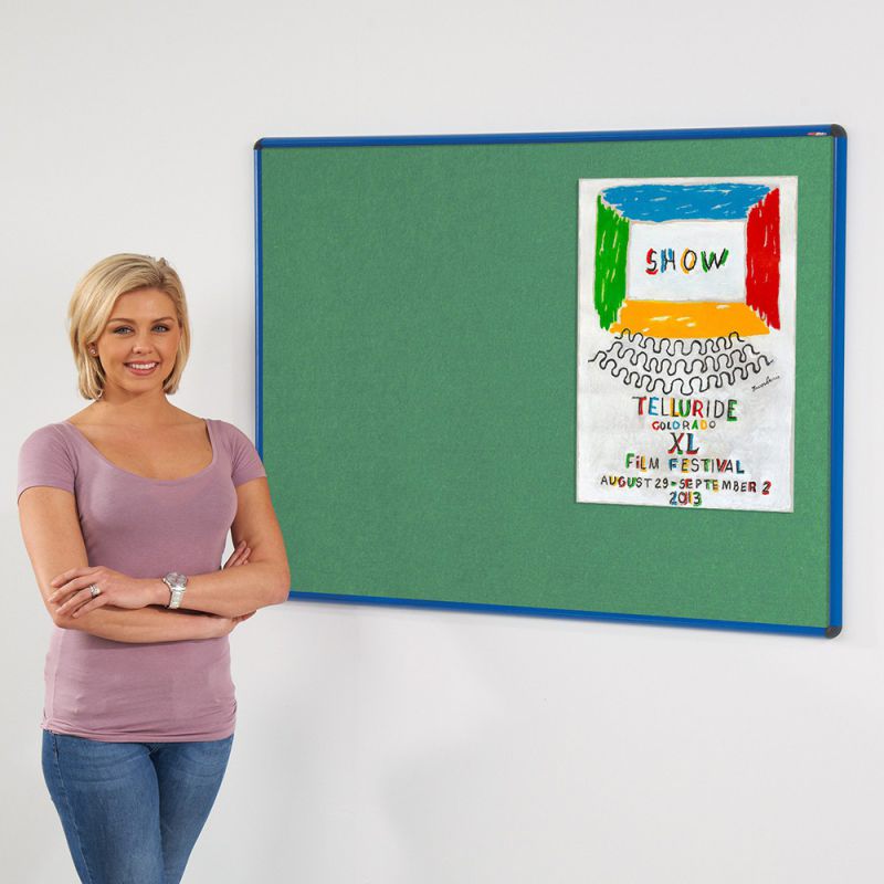 Shield Resist-a-Flame Eco-Colour Noticeboards (Blue Frame)