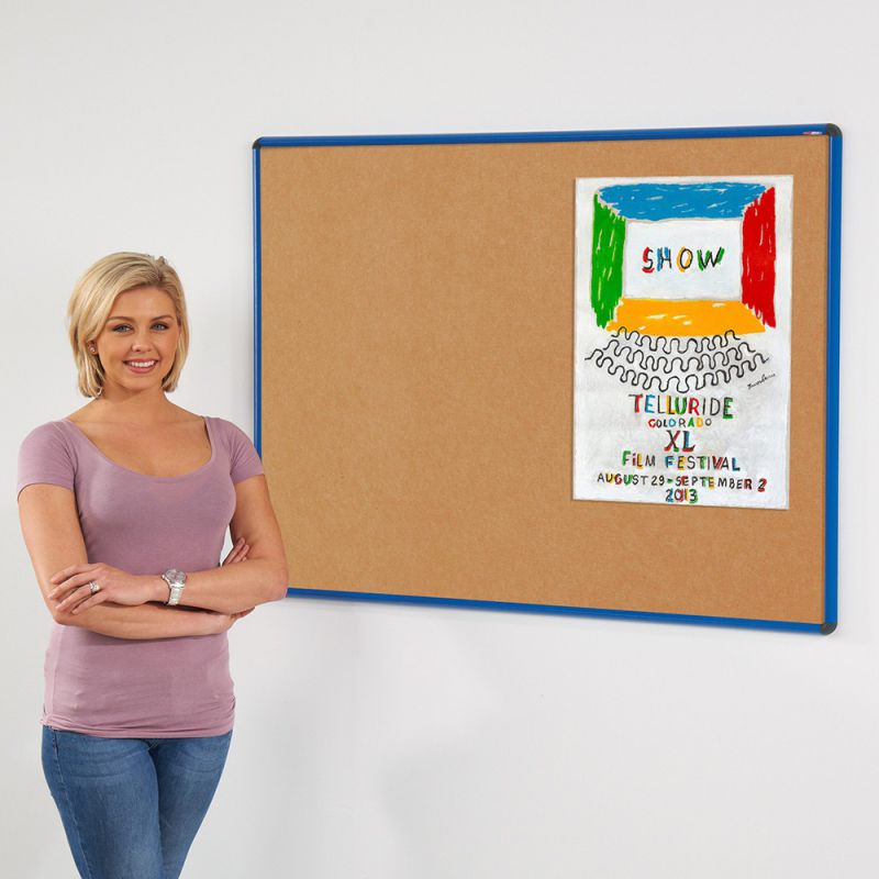 Shield Resist-a-Flame Eco-Colour Noticeboards (Blue Frame)