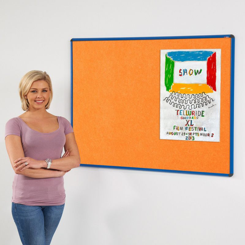 Shield Resist-a-Flame Eco-Colour Noticeboards (Blue Frame)