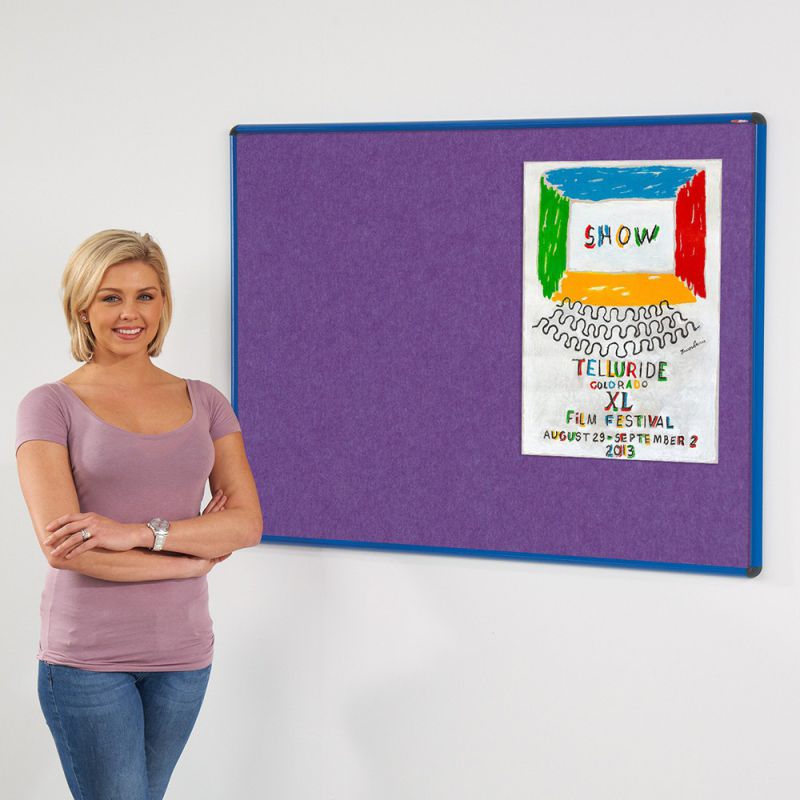 Shield Resist-a-Flame Eco-Colour Noticeboards (Blue Frame)