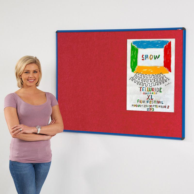 Shield Resist-a-Flame Eco-Colour Noticeboards (Blue Frame)