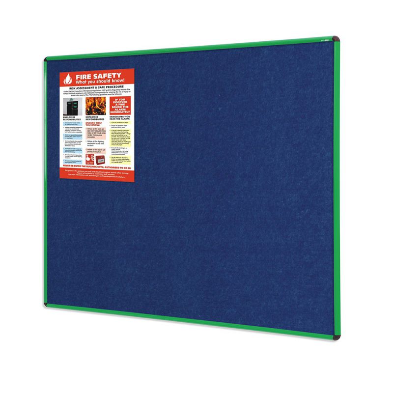 Shield Resist-a-Flame Eco-Colour Noticeboards (Green Frame)