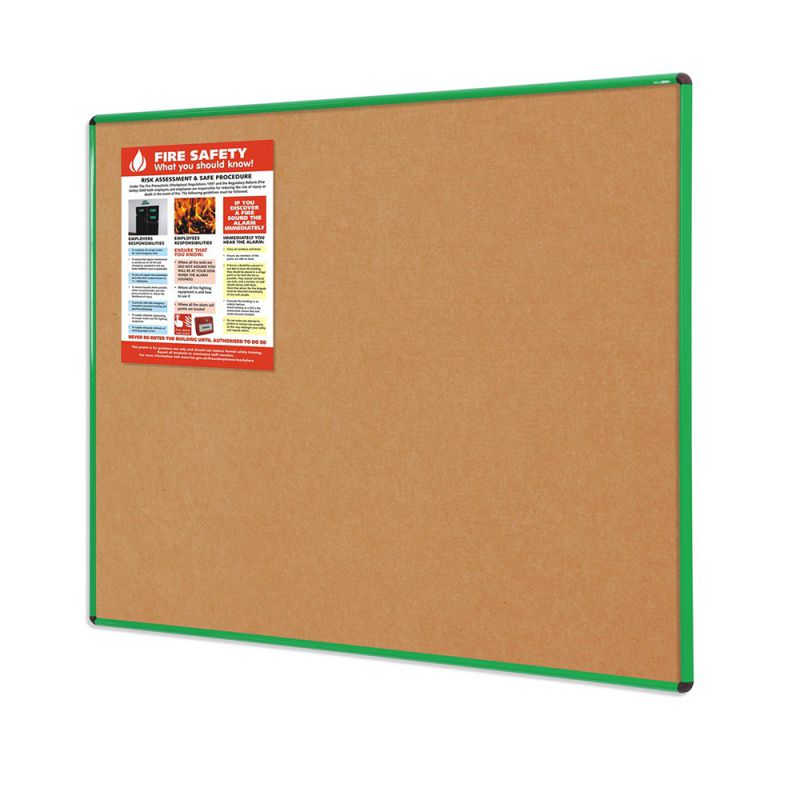 Shield Resist-a-Flame Eco-Colour Noticeboards (Green Frame)