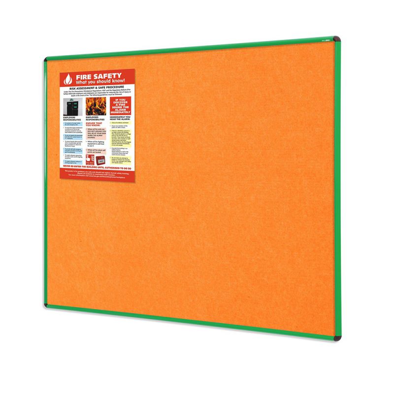 Shield Resist-a-Flame Eco-Colour Noticeboards (Green Frame)