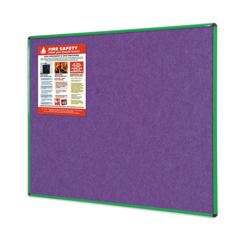 Shield Resist-a-Flame Eco-Colour Noticeboards (Green Frame)