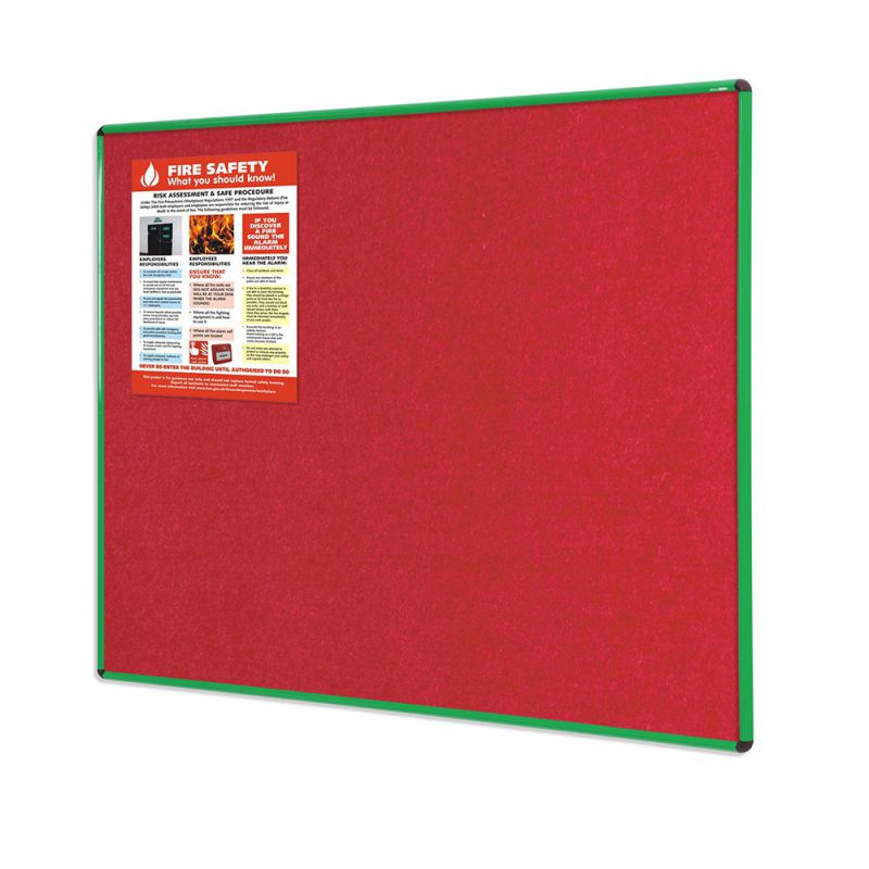 Shield Resist-a-Flame Eco-Colour Noticeboards (Green Frame)
