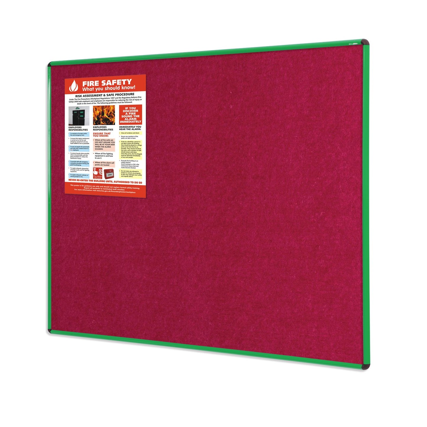Shield Resist-a-Flame Eco-Colour Noticeboards (Green Frame)