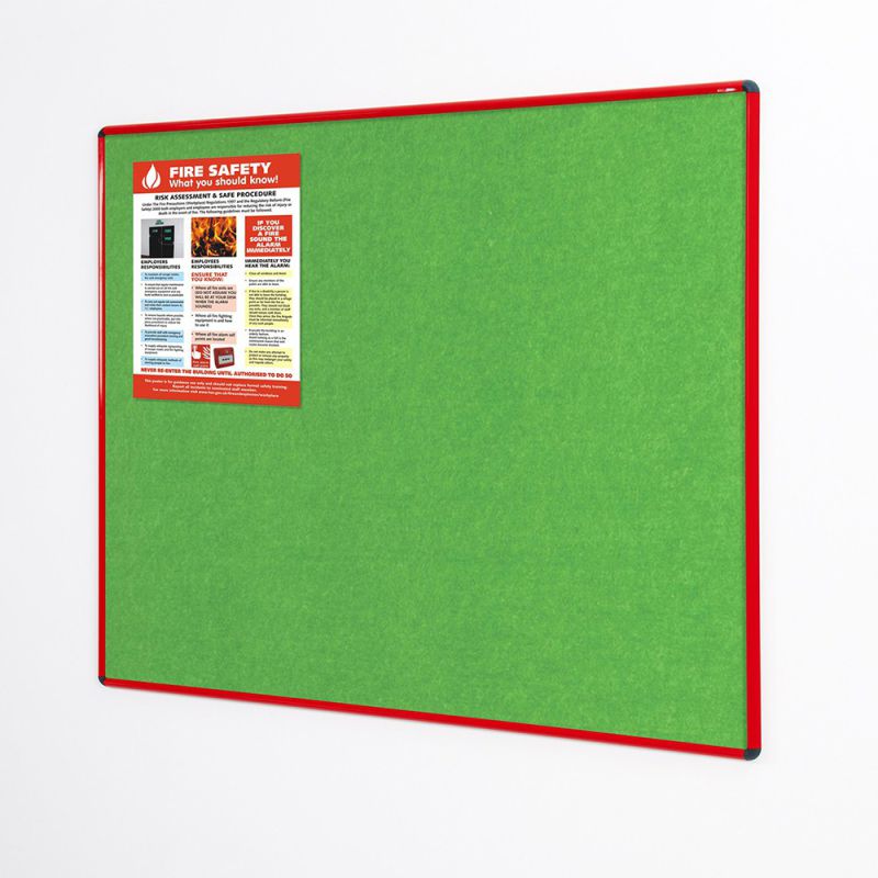 Shield Resist-a-Flame Eco-Colour Noticeboards (Red Frame)