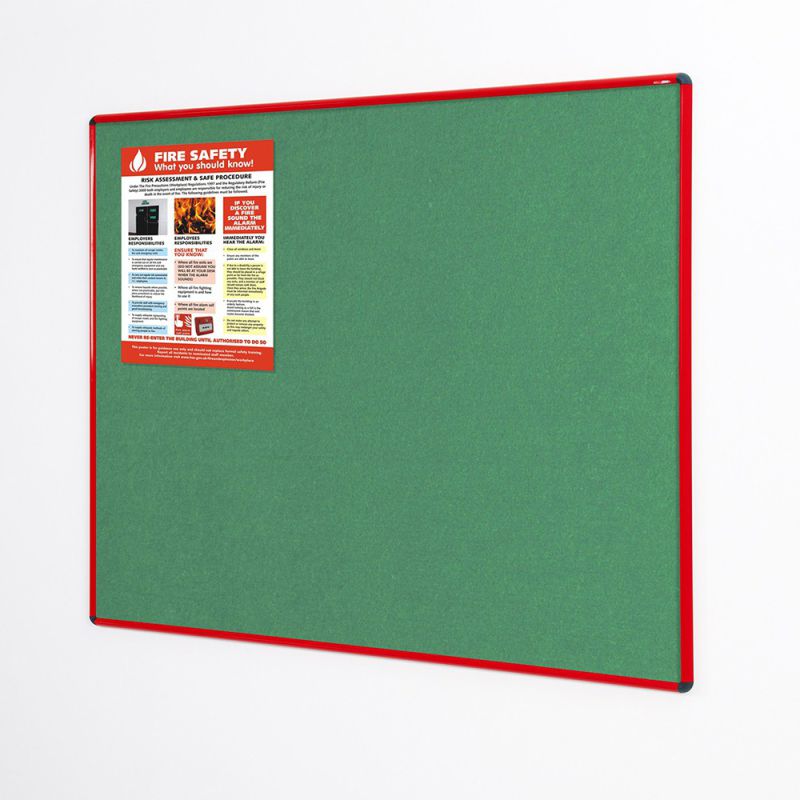 Shield Resist-a-Flame Eco-Colour Noticeboards (Red Frame)