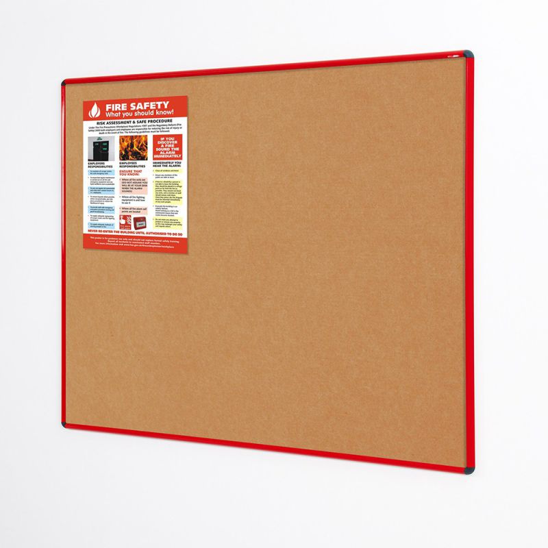 Shield Resist-a-Flame Eco-Colour Noticeboards (Red Frame)
