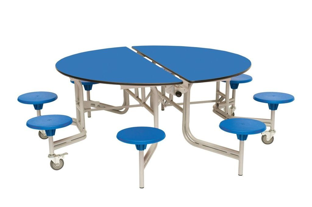 Eight Seat Round Mobile Folding Table