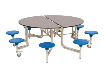 Eight Seat Round Mobile Folding Table