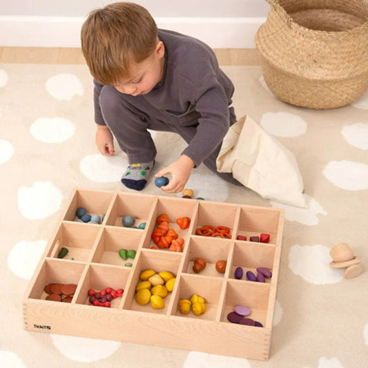 Wooden Treasures Super Set + Wooden Sorting Tray (14-way)