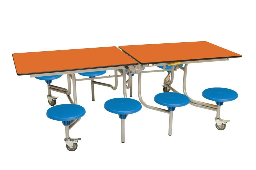 Eight Seat Rectangular Mobile Folding Table
