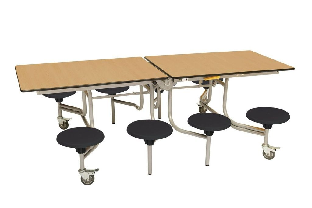 Eight Seat Rectangular Mobile Folding Table