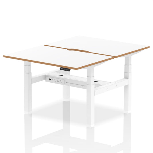 Air Back-to-Back Height Adjustable Bench Desk - Oslo