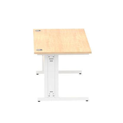 Impulse 1600mm Straight Desk Cable Managed Leg