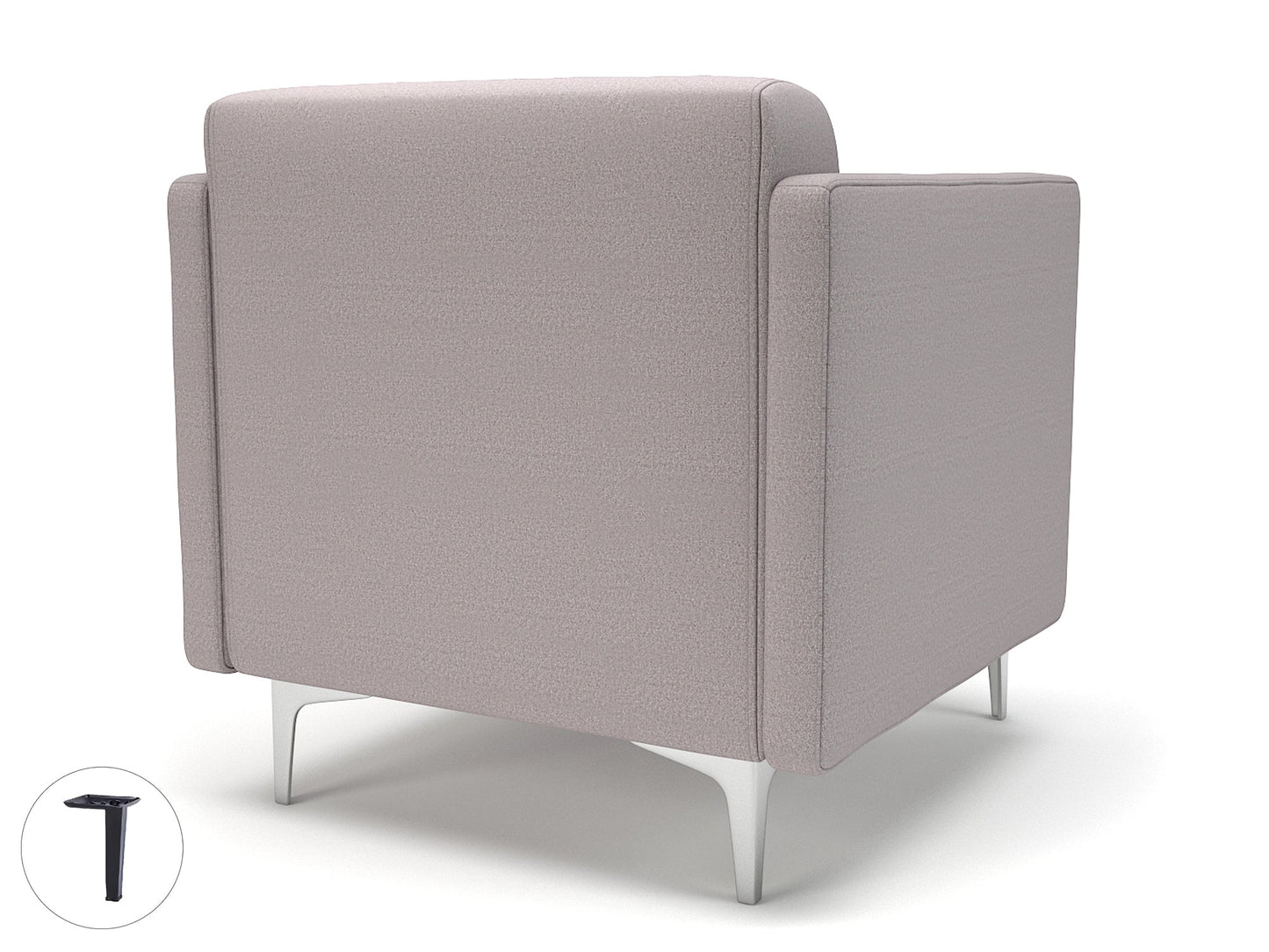 Napa Slim Arm 75cm Wide Armchair in Warwick Dolly Fabric