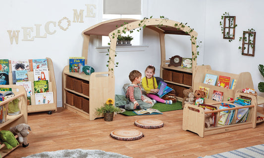 Millhouse Early Years Cosy Reading Zone - Taupe roof without baskets