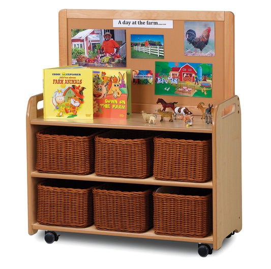 Millhouse Early Years Mobile Unit With Top Display Add-on and 6 Baskets