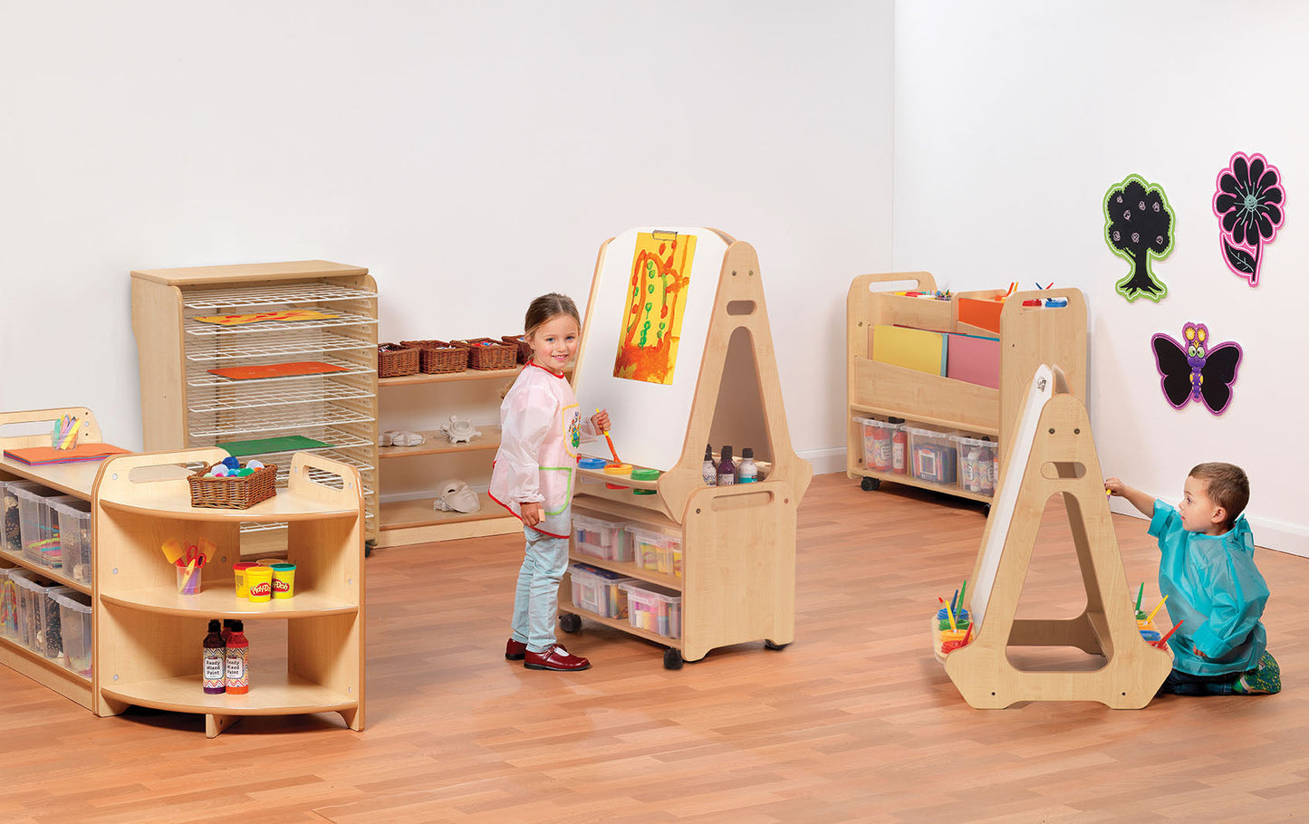 Millhouse Early Years Creativity Zone with Clear Tubs