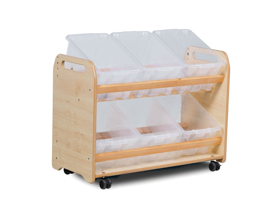 Millhouse Early Years Tilt Tote Storage with 6 Clear Tubs