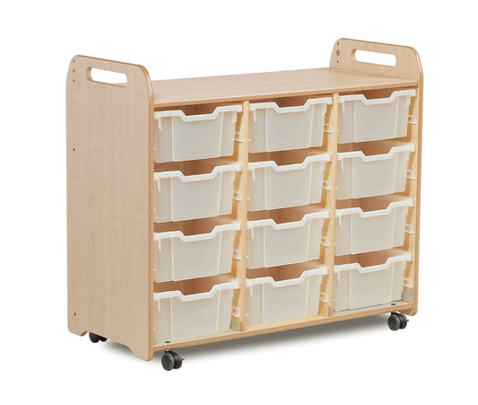 Millhouse Early Years Tray Storage Unit (900mm height) with 12 Deep Trays