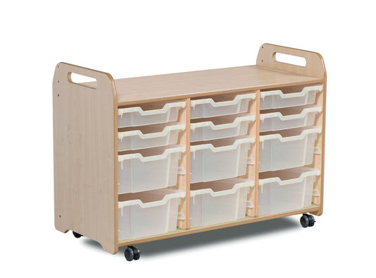 Millhouse Early Years Tray Storage Unit (730mm height) with 6 Shallow and 6 Deep Trays