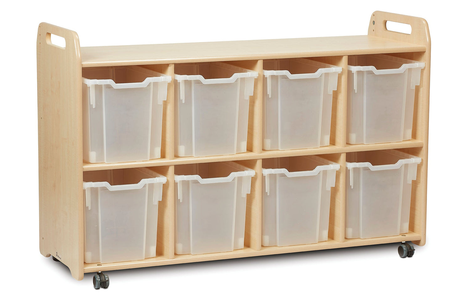 Millhouse Early Years Discovery Shelf Storage with 8 Jumbo Trays (4 Column)