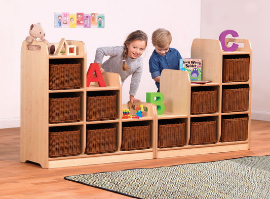 Millhouse Early Years Stepped Storage Right Hand with Baskets
